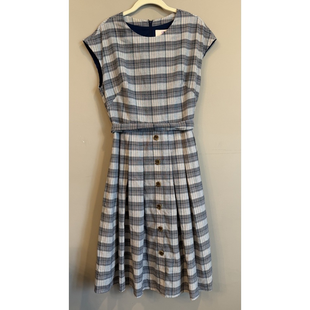 Gal Meets Glam Plaid Pleated Dress Size 8 Preppy School Girl